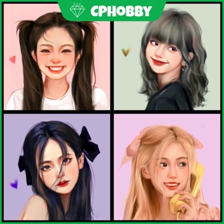 [CP] สติกเกอร์ปักครอสสติตช์คริสตัล รูปไอดอล BLACKPINK 5D สําหรับตกแต่งผนังบ้าน DIY