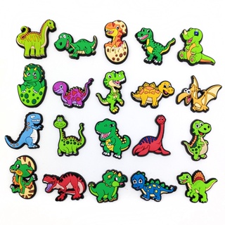 CROCS 【Cut Dinosaur Series】อุปกรณ์หัวเข็มขัด PVC ลายการ์ตูนไดโนเสาร์น่ารัก ถอดออกได้ สําหรับตกแต่งสวน DIY