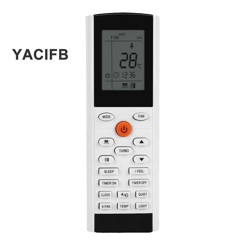 รีโมทคอนโทรลเครื่องปรับอากาศ Universal YACIFB สําหรับ Gree ELECTROLUX MSHV25D1S AC Fernbedienung