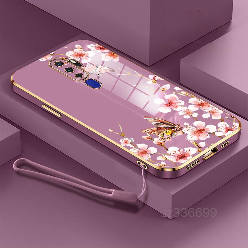 เคส OPPO A9 2020 A5 2020 OPPO A31 A8 OPPO F11 A9 OPPO F11 pro เคสโทรศัพท์ผีเสื้อสวย ซิลิโคน เคสโทรศัพท์ ส่งเชือกเส้นเล็ก