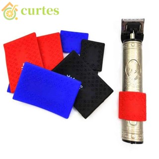 Curtes ปัตตาเลี่ยนซิลิโคนกันลื่นสีแดงสีฟ้าสําหรับตัดผม