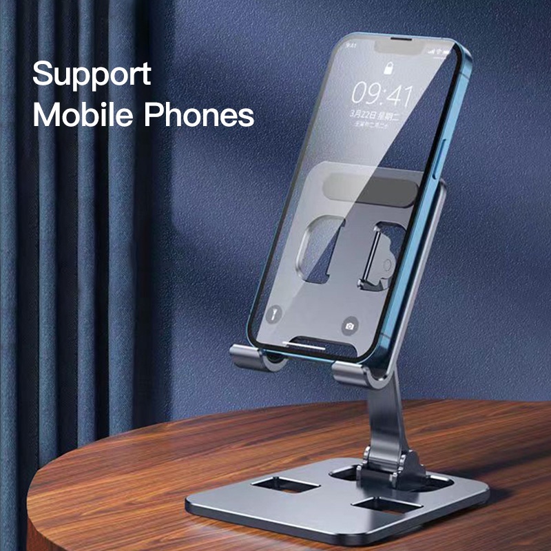 ที่วางโทรศัพท์มือถือ แบบพับได้ แท่นวางแท็บเล็ต ที่วางโทรศัพท์ตั้งโต๊ะ Plank Stand - รูปที่ 5