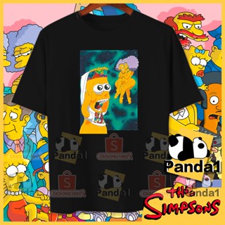 เสื้อยืด cotton The Simpsons Shirt Bart Simpson TShirt Lisa Simpson Shirt Cotton Unisex Asian Size_02