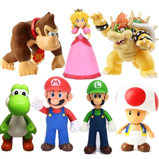 โมเดลฟิกเกอร์ อนิเมะ Super Mario Louis Kiyoshiyoshi Dragon Game Merchandise ขนาดเล็ก ขยับได้ ของเล่นสําหรับเด็ก