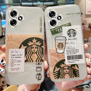 ใหม่ พร้อมส่ง เคสโทรศัพท์มือถือ ซิลิโคนนิ่ม ใส ลายกาแฟ Star Bucks แฟชั่น สําหรับ Realme C53 C55 NFC REALMEC53 2023