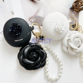 Cover For Oppo Enco Air 3 / 2 Pro / Free 3 2 2i Earphone Silicone Case Flower Girl Gift Earbuds Soft Protective Headphone Headset Skin with Pearl chain