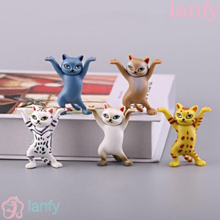 Lanfy ฟิกเกอร์แมวขนาดเล็ก 5 ชิ้น / ชุด