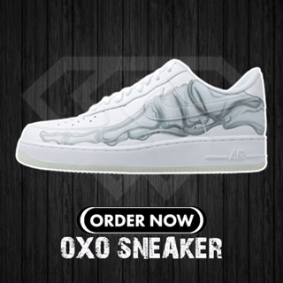 ใหม่ Air+Force 1 Qs Skeleton Af1 (ของแท้ 100%) Bq7541-100 รองเท้าผ้าใบ เรืองแสง สีขาว สําหรับผู้ชาย ผู้หญิง X1PB