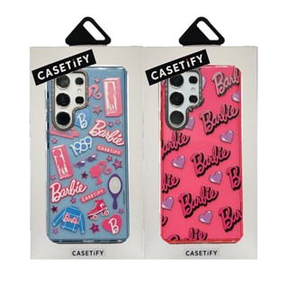 CASETIFY เคสโทรศัพท์มือถือแบบนิ่ม TPU ใส กันกระแทก แต่งกลิตเตอร์ พร้อมกล่องบรรจุ สําหรับ Samsung Galaxy S23 Ultra Plus S22 Ultra