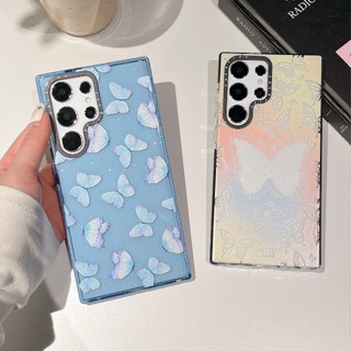 【】Casetify เคสโทรศัพท์มือถือแบบนิ่ม Tpu กันกระแทก ลายกลิตเตอร์ แฟชั่น คุณภาพสูง สําหรับ Samsung s23ultra s23 s23+ s22ultra