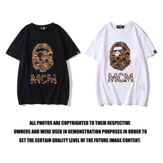 sadasNew tide brand BAPE x MCM joint camouflage desert T-shirt loose large size / 新款潮牌BAPE x MCM联名款迷彩沙漠T恤宽松大码_01