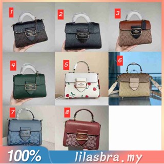 Coach CF321 CE568 CE569 CF322 CF419 CH314 CH412 Morgan กระเป๋าสะพายผู้หญิง กระเป๋าถือ ปิดฝาพับ หัวเข็มขัดแม่เหล็ก
