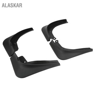 ALASKAR 4 ชิ้น/เซ็ตบังโคลนรถ ABS แผ่นกันโคลนสีดำ Splash Guard สำหรับ Tesla รุ่น 3 2016-2021