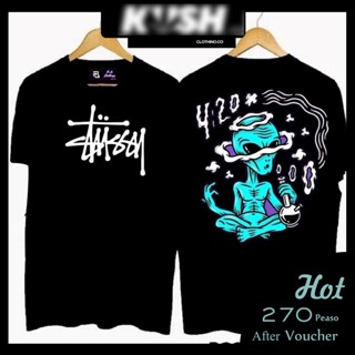 kush t shirt for men kush clothing oversized shirt Cotton tops Black Tshirts short sleeve alien COD