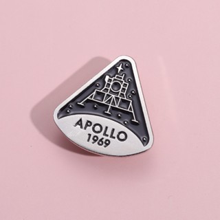 Apollo เข็มกลัดโลหะ รูปจรวด 1969 เครื่องประดับแฟชั่น