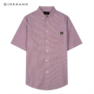 GIORDANO เสื้อเชิ้ตผู้ชาย Mens Short Sleeve Shirt 01043205