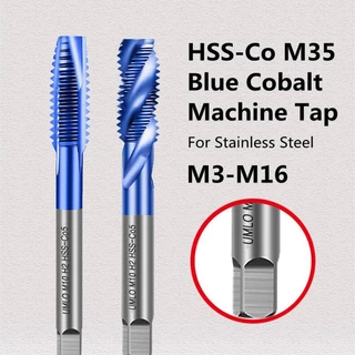 ดอกต๊าปเกลียว โคบอลต์นาโน สีฟ้า HSS-Co M35 M3 M4 M5 M6 M8 M10 M12 M14 M16 สําหรับสเตนเลส 1 ชิ้น