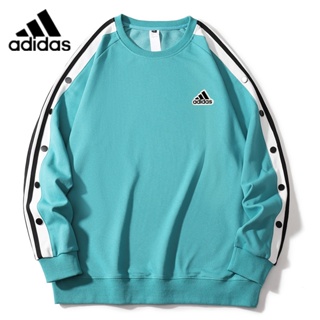 Adidas ของแท้ เสื้อกันหนาว คอกลม สไตล์สปอร์ต สําหรับผู้ชาย และผู้หญิง