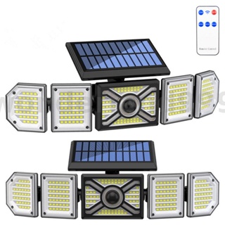 โคมไฟสปอตไลท์ Led 244 ดวง พลังงานแสงอาทิตย์ กันน้ํา สําหรับติดตกแต่งผนังบ้าน สวน