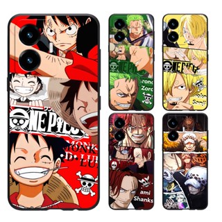 เคส VIVO V29 V23 V20 V23E V21 T1 V19 SE V21E Y73 V2021 V2025 V2040 V2020 V2022 V2023 V2250 PRO 5g 4g โทรศัพท์มือถือแบบนิ่ม ผิวด้าน ลาย Luffy LAW ZORO Sanji Shanks สีดํา สําหรับ