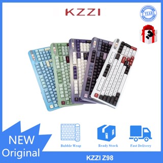 Kzzi Z98 คีย์บอร์ดไร้สายบลูทูธ มีไฟแบ็คไลท์ RGB