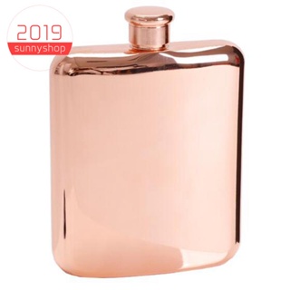 Rose Gold 6 Oz สแตนเลส Vodka Hip Flask Flask สำหรับขวดแอลกอฮอล์ขวดวิสกี้เหล้า Groomsmen ของขวัญพร้อมช่องทาง