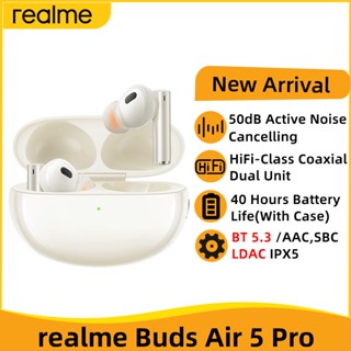 Realme Buds Air 5 Pro True หูฟังไร้สาย 50dB ตัดเสียงรบกวน LDAC บลูทูธ 5.3 หูฟังไร้สาย คุณภาพสูง