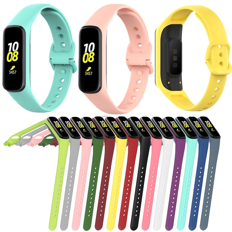 สายนาฬิกาข้อมือซิลิโคน แบบเปลี่ยน สําหรับ Samsung Galaxy Fit 2 SM-R220