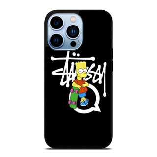 เคสโทรศัพท์มือถือ กันตก ลาย Stussy Bart Simson สําหรับ IPhone 14 Plus 13 Pro Max 12 Mini X