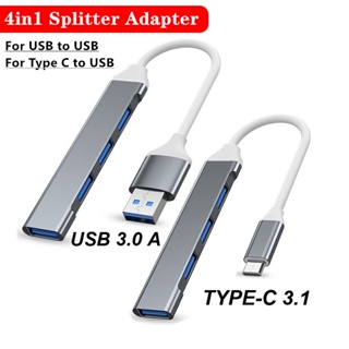 ฮับ USB 3.0 4 พอร์ต ความเร็วสูง type c 5Gbps 4 USB 3.0 2.0 สําหรับคอมพิวเตอร์ PC