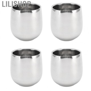 Lilishop Stainless Steel Coffee Cup Double Layer Coffee Cup  for Hot Water