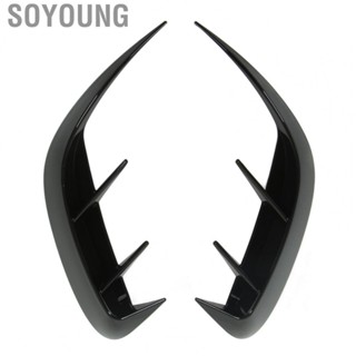 Soyoung Rear Bumper Lip Spoiler  Smooth Surface Colorfast Rear Bumper Diffuser Spoiler 2 PCS Rust Proof  for Car