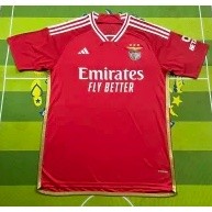 Fans * New 2324 Benfica Home เสื้อเชิ้ตลําลอง คุณภาพสูง เหมาะกับการเล่นกีฬาฟุตบอล