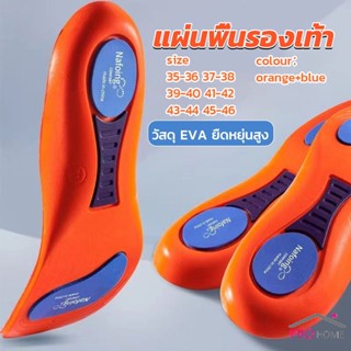 Prohome แผ่นพื้นรองเท้า ดูดซับแรงกระแทก แบบนิ่ม ยืดหยุ่นสูง  สําหรับรองเท้ากีฬา Sports insole