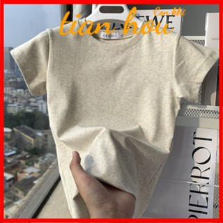 พร้อมส่ง เสื้อยืดแขนสั้น เปิดไหล่ ผ้าฝ้ายแท้ ทรงสลิมฟิต แฟชั่นฤดูร้อน สําหรับผู้หญิง