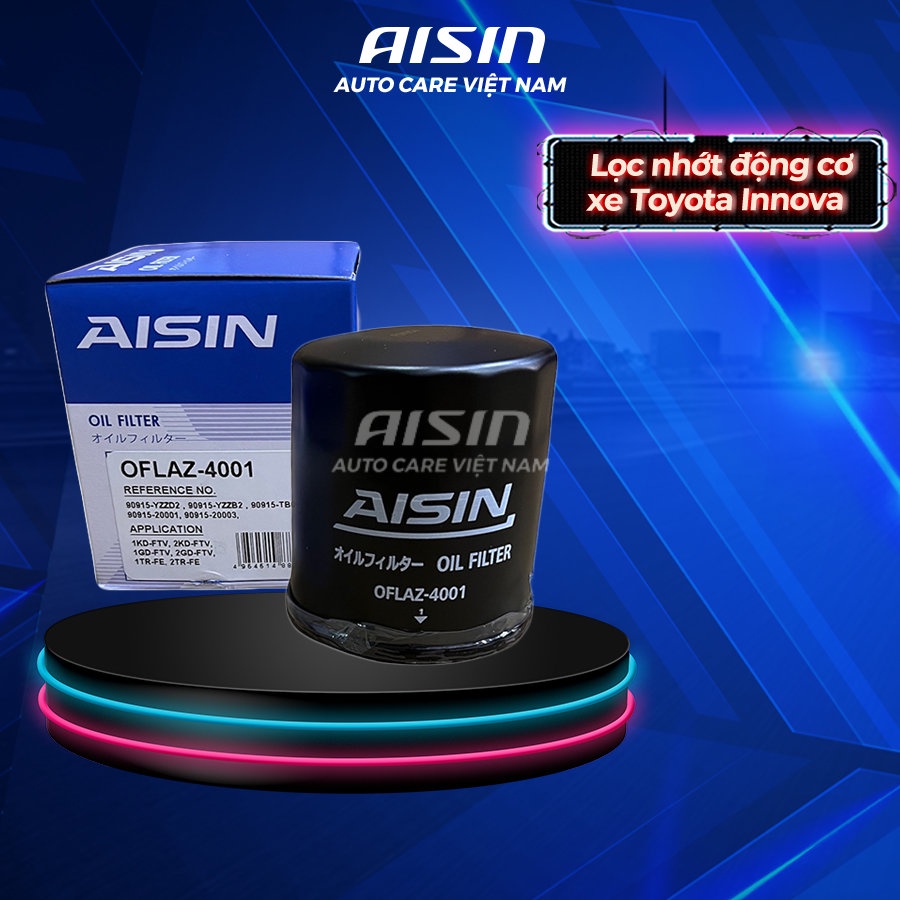 กรองน้ํามันเครื่อง Toyota innova AISIN OFLAZ-4001