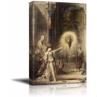 Salome and The Apparition of The Baptists Head By Gustave Moreau ภาพจิตรกรรมบนผ้าใบ สําหรับติดตกแต่งผนังบ้าน