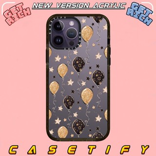 Casetify เคสโทรศัพท์มือถืออะคริลิคแข็ง แบบใส กันกระแทก ลายดาว ลูกโป่ง สําหรับ IPhone14 13 12 11 Pro Max