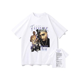 เสื้อยืด ลาย Tupac Shakur สไตล์วินเทจ ฮิปฮอป 2 ชิ้น