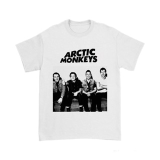 เสื้อยืดผ้าฝ้ายเสื้อยืด พิมพ์ลาย ARTIC MONKEYS สีขาว | เสื้อยืด พิมพ์ลายวงดนตรี | เสื้อโอเวอร์ไซซ์ สําหรับผู้ชาย และผู้ห