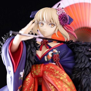 โมเดลฟิกเกอร์ Fate FGO ALTER My King Kimono Saiba saber Oiran สีดํา