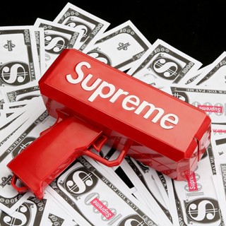 ปืนยิงเงิน ปืนยิงแบงค์ Supreme มีไฟใช้ถ่าน ของเล่นปืนยิงธนบัตร ปืนสายเปย์ ปืนยิงแบงค์ พร้อมธนบัตร