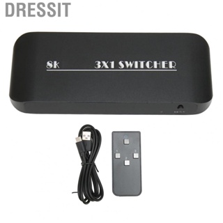 Dressit 3 Port Video Selector  HD Multimedia Interface Switch Plug and Play 48Gbps 8K 60Hz High Speed  for Game Console