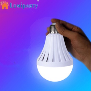 Lumiparty หลอดไฟฉุกเฉิน LED 7W 9W 12W ชาร์จอัตโนมัติ สําหรับโคมไฟกลางแจ้ง E27