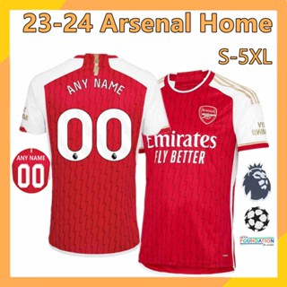 เสื้อกีฬาแขนสั้น ลายทีมชาติฟุตบอล Arsenal 23-24 ไซซ์ S-5XL ชุดเหย้า สําหรับผู้ชาย