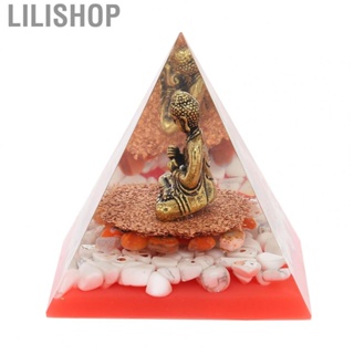 Lilishop Energy Pyramid  Buddha Epoxy Spiritual Protect Crystal Handicraft Wide Application  for Desktop