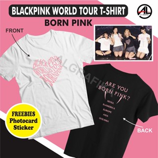 [S-5XL]oversize T-shirt เสื้อยืด พิมพ์ลาย Blackpink BORN PINK WORLD TOUR 2022 KPOP JISOO LISA S-5XL