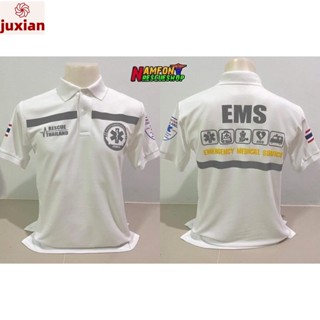 Juxian Th เสื้อกู้ภัยสกรีนสะ EMS/EMT/EMR สั่งได้