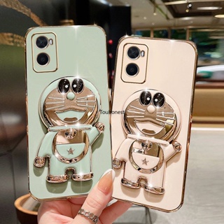 เคส Oppo A57 เคส Oppo A77S เคส Oppo A77 เคส Oppo A57E Casing Oppo A39 Case Oppo A55 A73 Case Oppo F17 Pro Case Oppo Reno 4F Case Oppo Reno4 Lite Case Cartoon Jingle Cat Cute Anime Doraemon Folding Stand Phone Holder Cover Cassing Case TD โทรศัพท์มือถือ