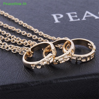 Peacellow สร้อยคอ จี้แหวน ลายตัวอักษร Best Friend Forever 3 ชิ้น